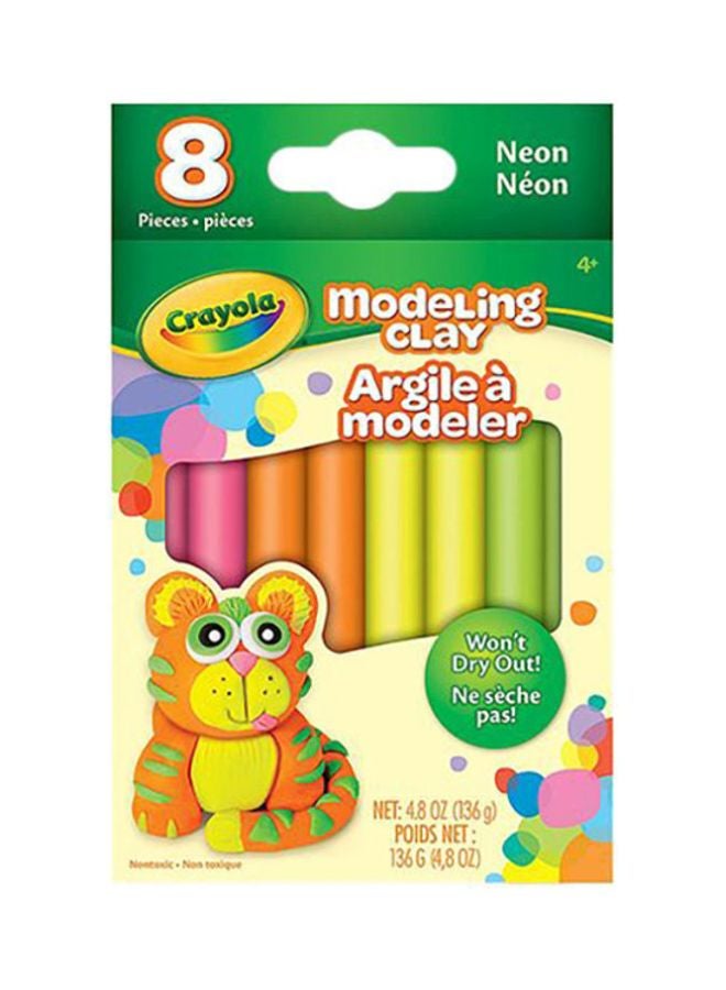Crayola Pack Of 8 Modeling Clay-Neons